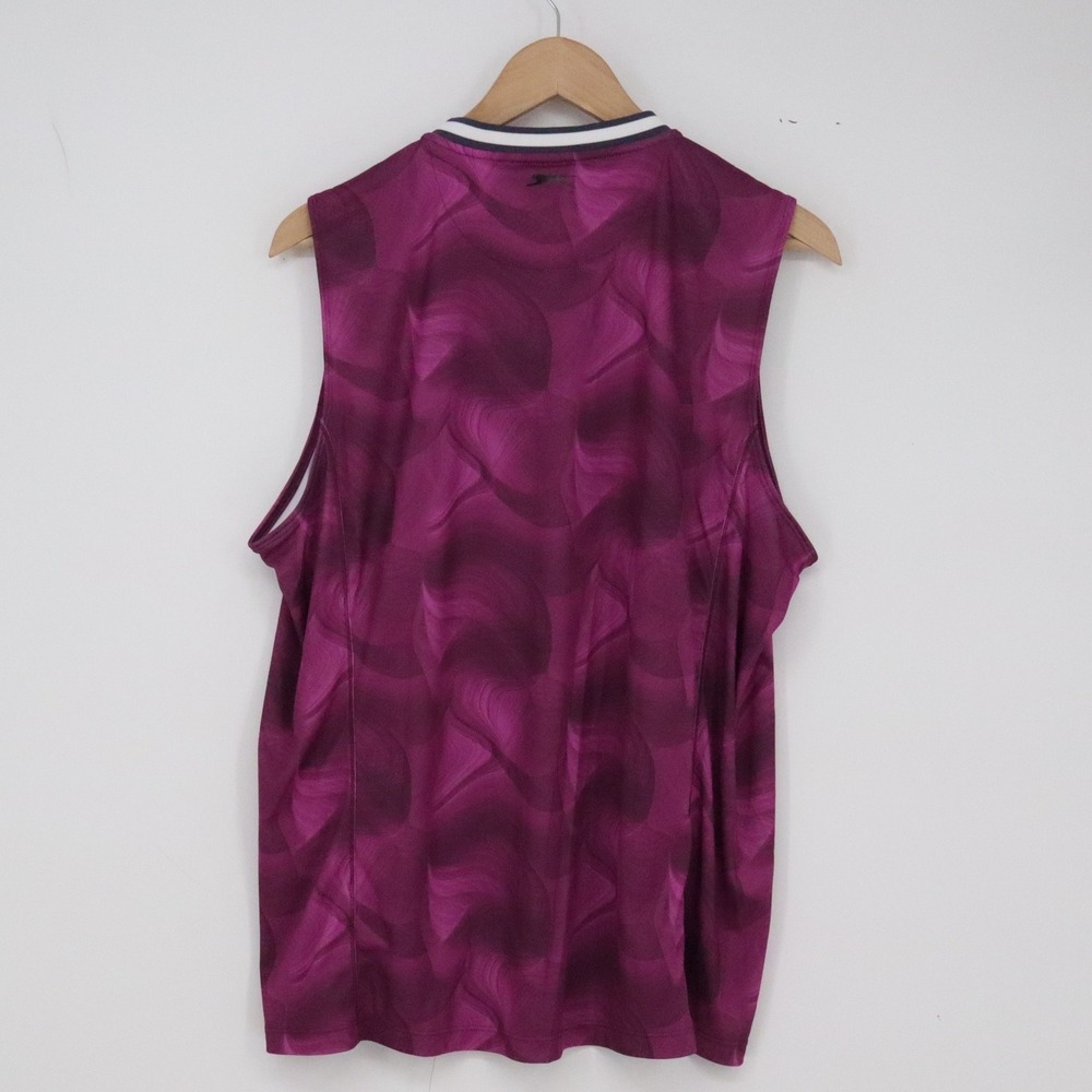 Slazenger Golf Top Womens XXL Quarter-Zip Purple Swirl Sleeveless Excellent - Picture 5 of 6